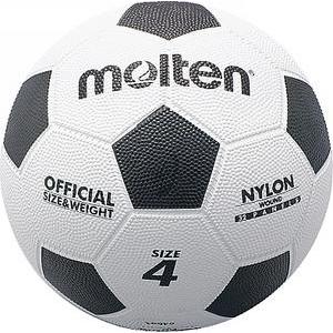 モルテン サッカーボール 4号球 亀甲ゴム 白×黒 F4W 小学校用 | molten