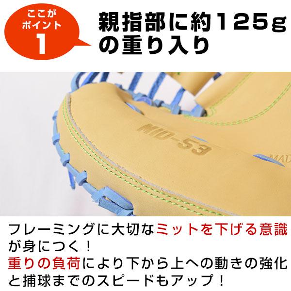 野球 フレーミングミット トレーニングミット 親指部重り付き 硬式・軟式兼用 大人 右投げ クーニンズ・緑川選手監修 練習 一般用 フィールドフォース 野球 クーニンズ 一般用 フィールドフォース