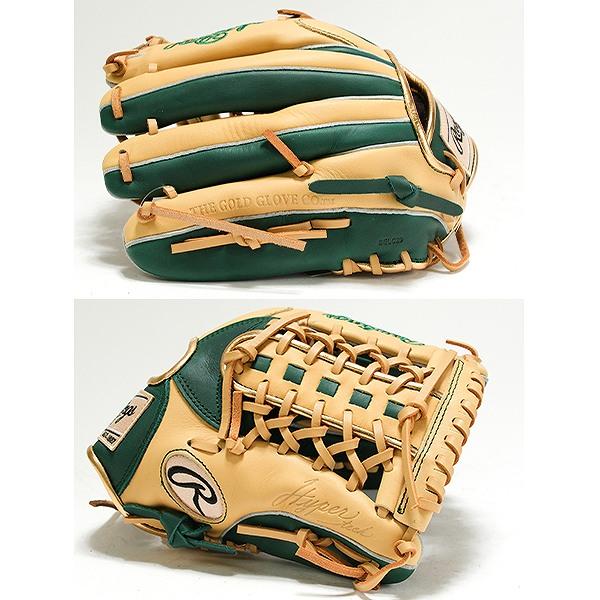 ローリングス グローブ 内野 オールラウンド 右投げ グリーン キャメル 美品 Rawlings（ローリングス） 交換無料 野球 グローブ 軟式 ジュニア 子供