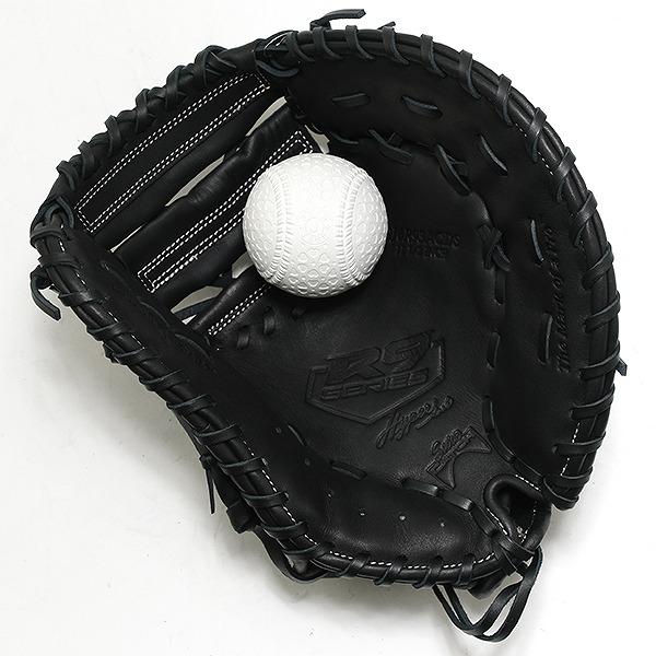 交換無料 野球 ファーストミット 軟式 ジュニア 子供 右投げ ローリングス Rawlings HYPER TECH R9 ブラック 一塁手用 サイズ11.5 GJ6R93ACDS 型付け可能(G)