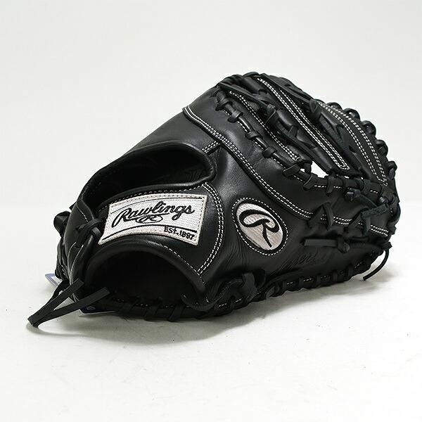 交換無料 野球 ファーストミット 軟式 ジュニア 子供 右投げ ローリングス Rawlings HYPER TECH R9 ブラック 一塁手用 サイズ11.5 GJ6R93ACDS 型付け可能(G)