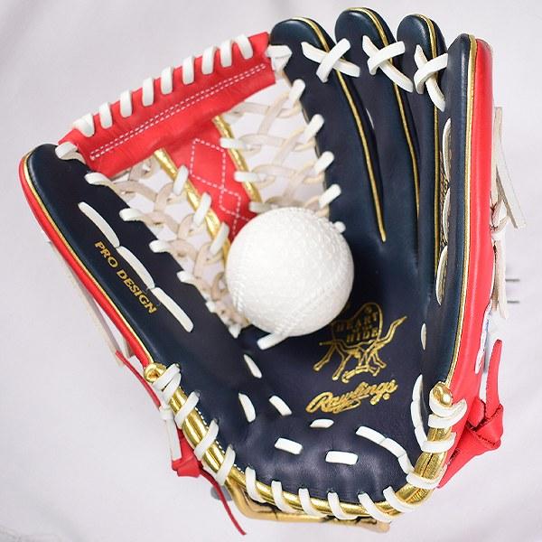 【美品】ローリングス　グローブ　限定カラー仕様　HOH　外野用　軟式　右　希少 Rawlings 交換無料 ローリングス グローブ 軟式野球 HOH MLB