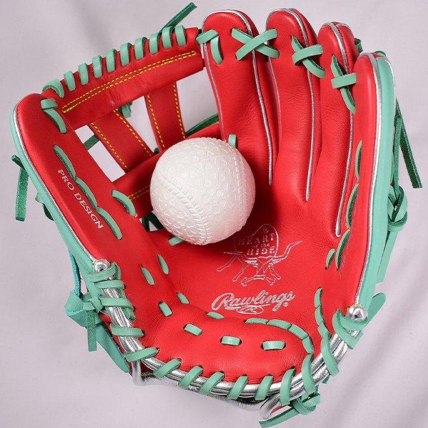Rawlings 軟式グローブ 赤 ローリングス グローブ 大人 一般 軟式 HOH PRO EXCEL 内野手用