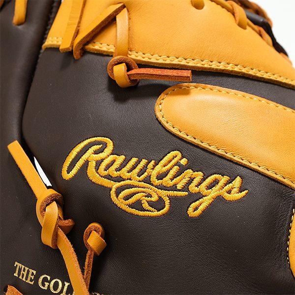 Rawlings ファーストミット 黒と黄色 レザー