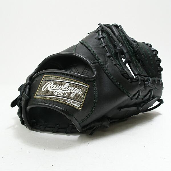Rawlings ファーストミット 右利き用 ブラック Rawlings 交換無料野球 ファーストミット 軟式 大人 右投げ