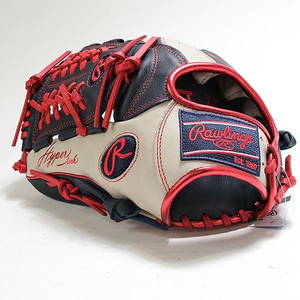 ローリングス グラブ 軟式 大人 オールフィールダー 左投 GR5HTCN55W 軟式 HYPER TECH MLB TEAM [オールフィールダー用] サイズ 11.75