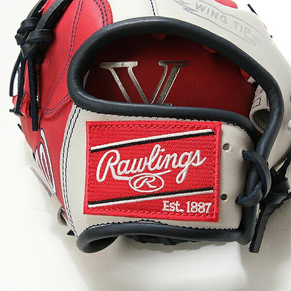 交換無料 野球 グローブ 軟式 大人 左投げ ローリングス Rawlings HYPER TECH MLB TEAM オールラウンド サイズ11.75 ナショナルズ GR5HTMN55W 型付け可能(G)_10