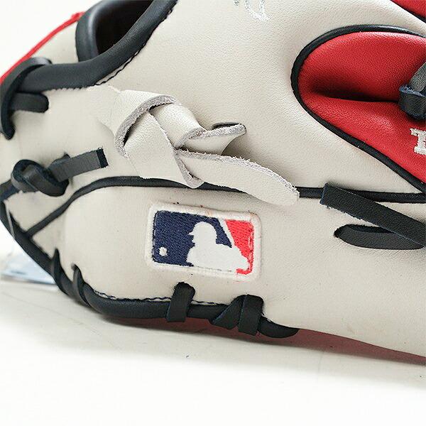 交換無料 野球 グローブ 軟式 大人 左投げ ローリングス Rawlings HYPER TECH MLB TEAM オールラウンド サイズ11.75 ナショナルズ GR5HTMN55W 型付け可能(G)_12