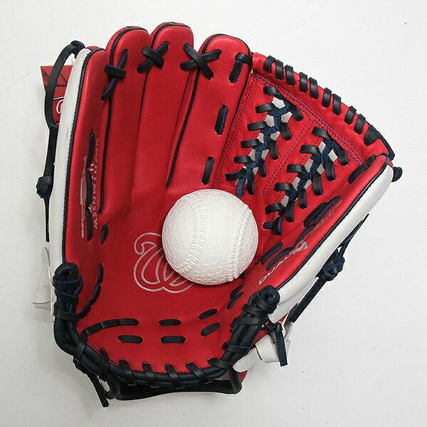 交換無料 野球 グローブ 軟式 大人 左投げ ローリングス Rawlings HYPER TECH MLB TEAM オールラウンド サイズ11.75 ナショナルズ GR5HTMN55W 型付け可能(G)_5