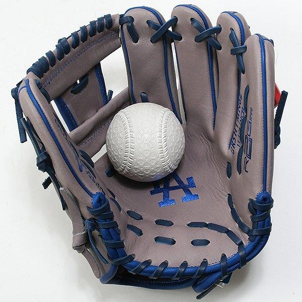 交換無料 野球 グローブ 大人 軟式 ローリングス HYPER TECH MLB TEAM 内野手用 サイズ：11.25 GR5HTMN62 右投げ ドジャース2 型付け可能(G)_5
