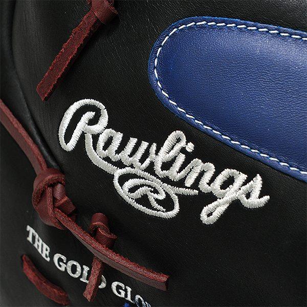 交換無料 野球 グローブ 軟式 大人 右投げ ローリングス Rawlings HYPER TECH COLOR SYNC ファーストミット サイズ：11.75 ブラック/インディゴ 型付け可能(G) | Rawlings | 10