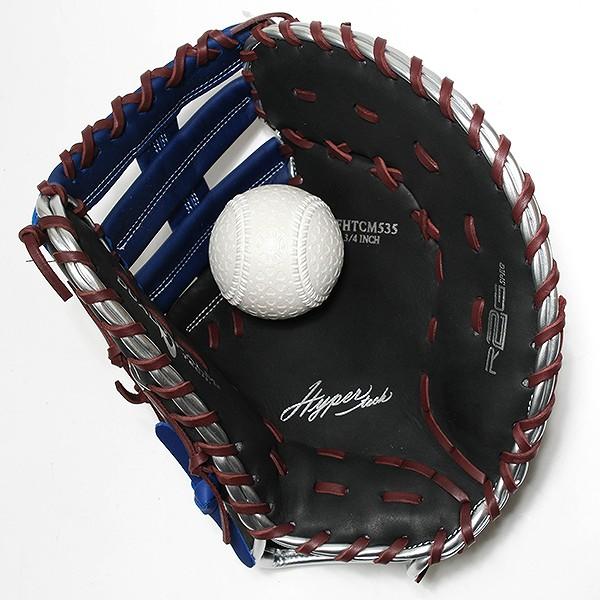 交換無料 野球 グローブ 軟式 大人 右投げ ローリングス Rawlings HYPER TECH COLOR SYNC ファーストミット サイズ：11.75 ブラック/インディゴ 型付け可能(G) | Rawlings | 05