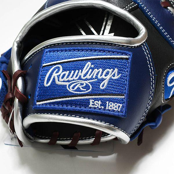 交換無料 野球 グローブ 軟式 大人 右投げ ローリングス Rawlings HYPER TECH COLOR SYNC ファーストミット サイズ：11.75 ブラック/インディゴ 型付け可能(G) | Rawlings | 08