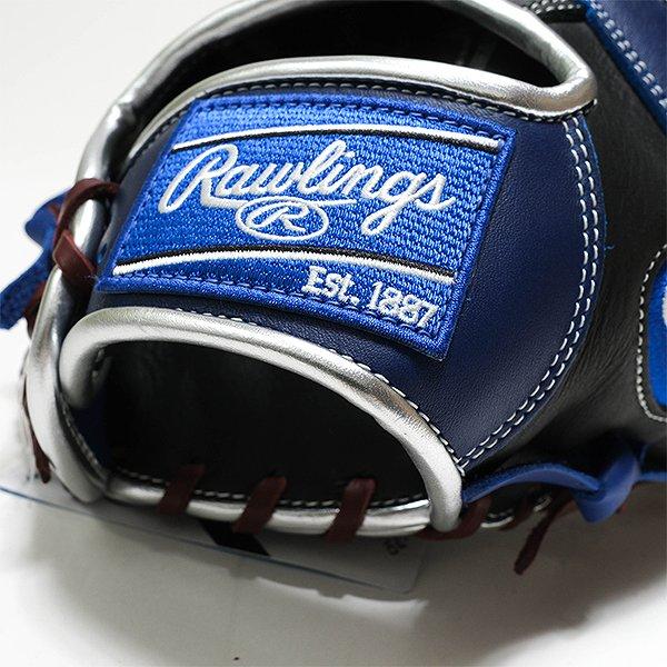 交換無料 野球 グローブ 軟式 大人 右投げ ローリングス Rawlings HYPER TECH COLOR SYNC ファーストミット サイズ：11.75 ブラック/インディゴ 型付け可能(G) | Rawlings | 09