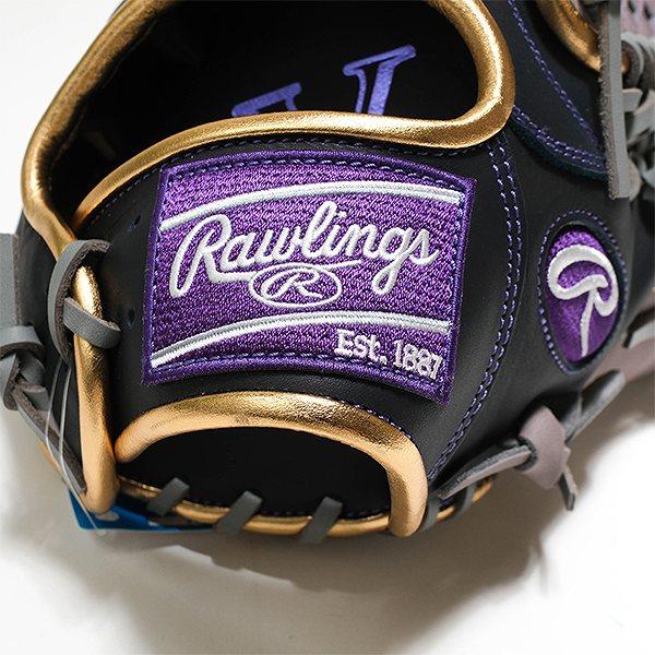 Rawlings 軟式グローブ 右投げ外野用 紫 Rawlings（ローリングス） 交換無料 野球 グローブ 軟式 大人 右投げ