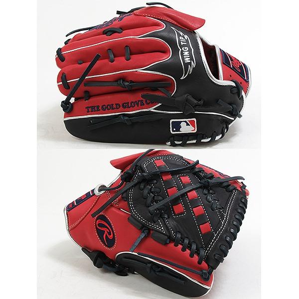 Rawlings 軟式グローブ 右投げ 黒赤　最終値下げ‼️ Rawlings（ローリングス） 交換無料 野球 グローブ 軟式 大人 右投げ
