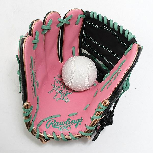 Rawlings 軟式グローブ 外野手用 ピンク/ミント Rawlings（ローリングス） 交換無料 野球 グローブ 軟式 大人 左投げ