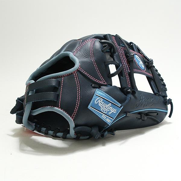 交換無料 ソフトボール グローブ 大人 ローリングス HYPER TECH R2G 内野手用 サイズ：11.5 GS5FHTR34GF 右投げ ネイビー 型付け可能(G)の画像