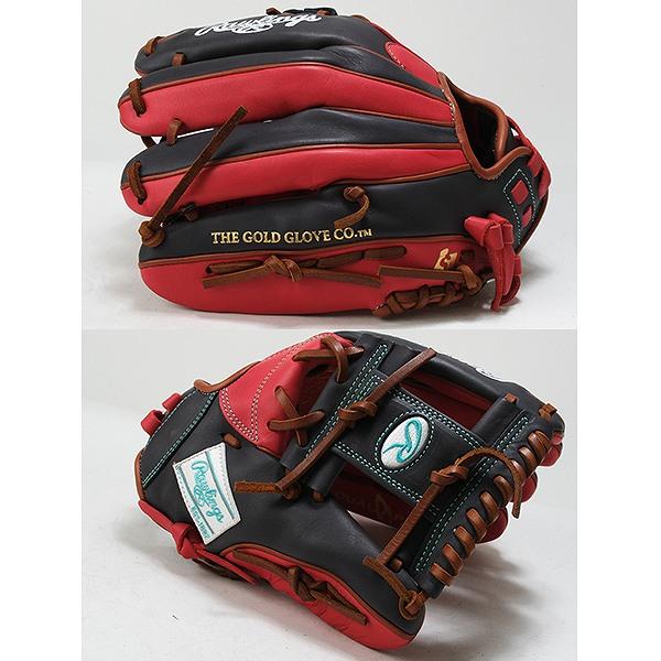 Rawlings 軟式グローブ 右投げ 黒赤　最終値下げ‼️ Rawlings（ローリングス） 交換無料 ソフトボール グローブ レディース