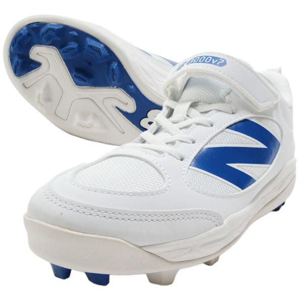 交換無料 野球 スパイク ポイント ジュニア new balance ニューバランス 3000 V7 クリーツ 少年 子供 JA3000D7W V7 CLEATS Pカバー(P革)加工可 | New Balance