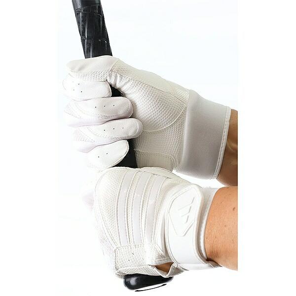 交換無料 野球 バッティンググローブ 大人 ジュニア 両手用 白 黒あり アディダス BASIC 水洗い可 バッティンググラブ 手袋 LBG405 2026 バッテ刺繍有料可(T) | adidas | 05