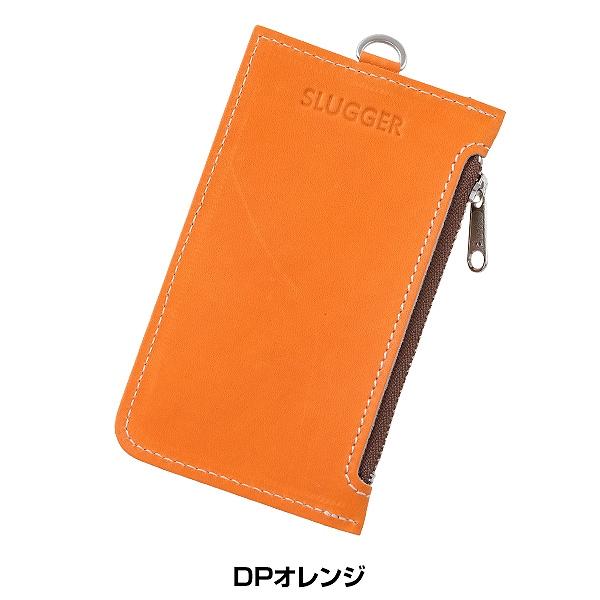野球 久保田スラッガー 限定レザーフラグメントケース 薄型 財布 カード入れ ジッパー チャック付き LT22-L4 日本製