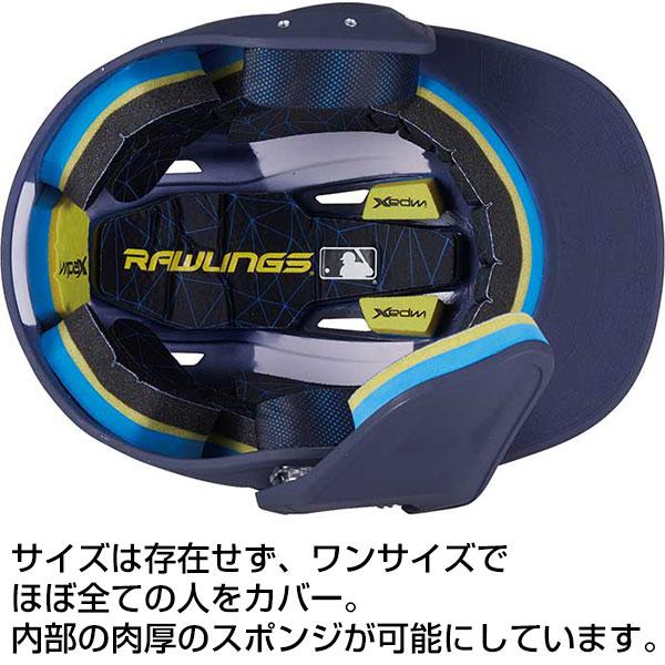 ローリングス ヘルメット 硬式 野球 顎ガード 両耳付き マッハ アジャスト つや消し 打者用 高校野球対応 大人 一般 MA07S-JPNHB SGマーク合格品 交換無料｜bbtown｜08