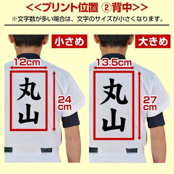 名前入り 選べる3タイプ 野球 少年用 ユニフォームシャツ ミズノ 昇華プリント ネームプリント 練習着 ジュニア 子供 フルオープン セミハーフ 加工可能(P)｜bbtown｜03