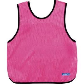 モルテン ゲームベスト ジュニア用 小学校向け 蛍光ピンク 無地(番号