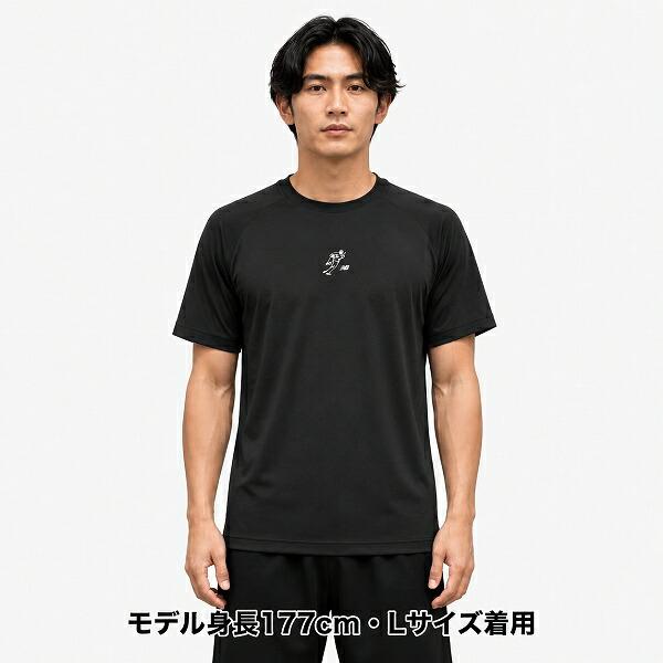 DESCENTE ブラック アンダーシャツ 大谷翔平着用モデル 半袖Tシャツ New Balance（ニューバランス） 野球 Tシャツ 半袖 丸首 大人 大谷翔平