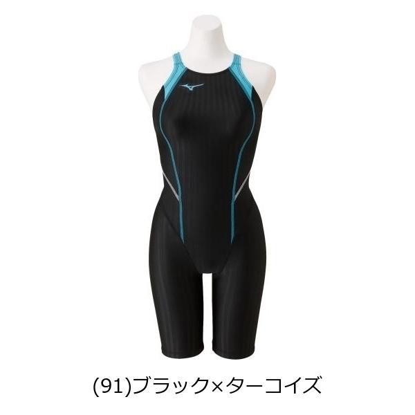 Mizuno 競泳用スーツ ブラック/ターコイズ 楽天市場】ミズノ MIZUNO 競泳用FX・SONIC+ ハーフスーツ