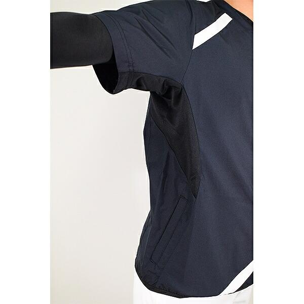 DESCENTE（デサント） 野球 Vジャン ハーフジップ ジュニア 半袖 防風