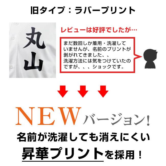 エスエスケイ（SSK） 名前入り 野球 ジュニア ユニフォームシャツ 昇華