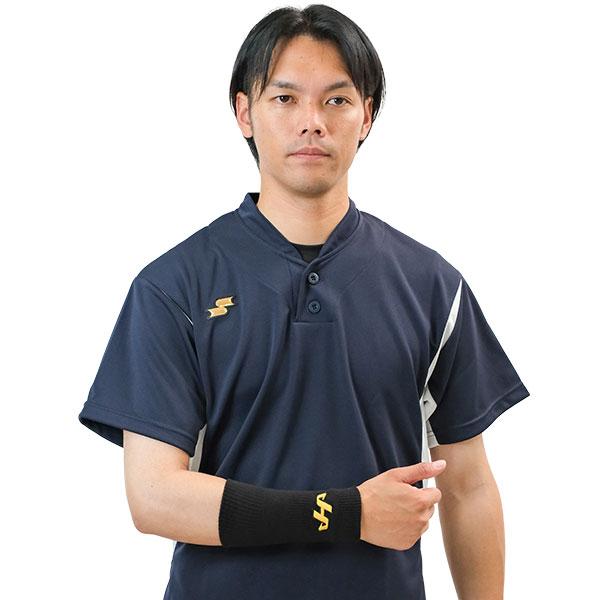 文字刺繍代金込み 野球 リストバンド プロ用 片手用 大人 ハタケヤマ 手首バンド 汗止め 汗どめ サポーター 日本製 RB 番号刺繍(2ケタまで) 背番号 加工可能(N) | ハタケヤマ | 04