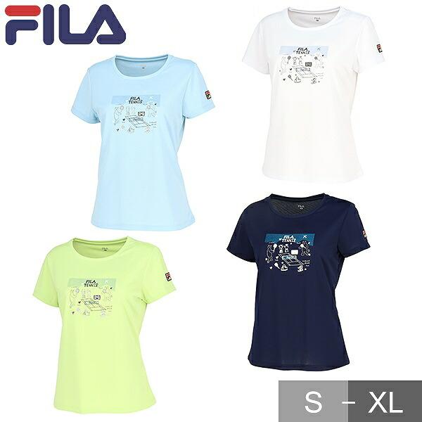 FILA（フィラ） テニス Tシャツ レディース プラクティスTシャツ 半袖