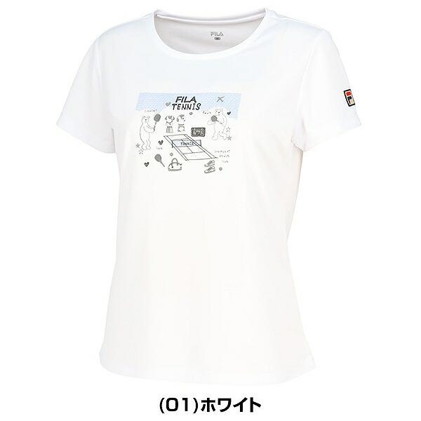 FILA（フィラ） テニス Tシャツ レディース プラクティスTシャツ 半袖