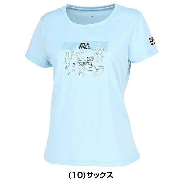 FILA（フィラ） テニス Tシャツ レディース プラクティスTシャツ 半袖