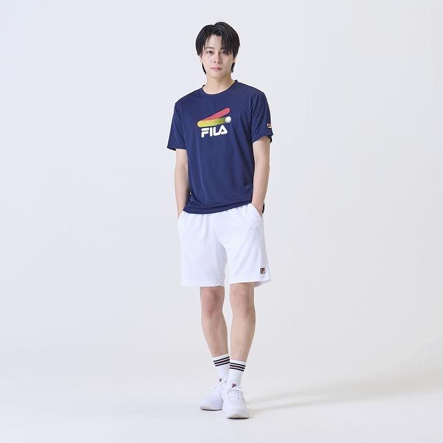 FILA（フィラ） テニス Tシャツ メンズ プラクティスTシャツ 半袖 丸首