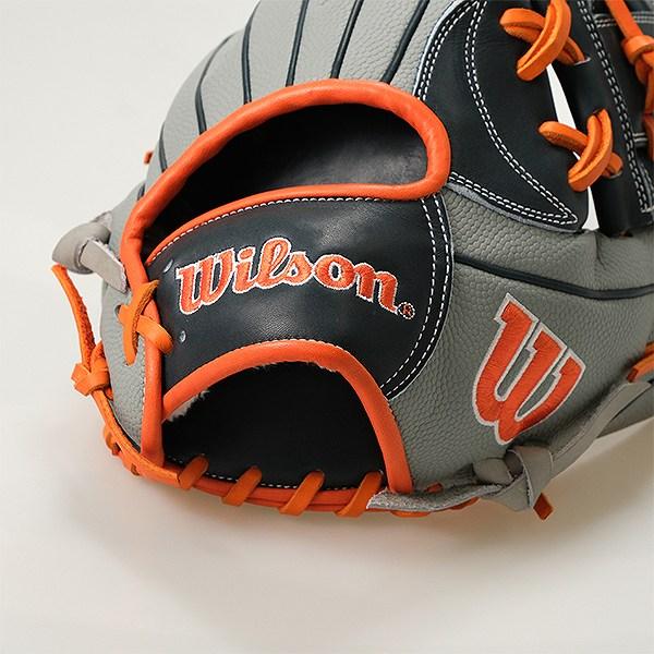 wilson 軟式　ワナビーヒーロー DUAL87型　グレー×オレンジ WILLSON（ウィルソン） 交換無料 野球 グローブ 軟式 大人 ウイルソン