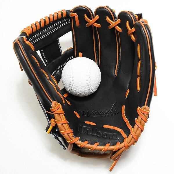 交換無料 野球 グローブ 軟式 大人 右投げ ウィルソン Wilson 一般用 ワナビー ヒーロー デュアル 87型 内野手用 サイズ：11.75 WBW1037-94 型付け可能(G)の画像