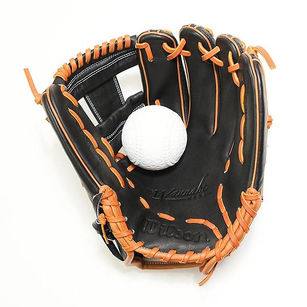 交換無料 野球 グローブ 軟式 大人 右投げ ウィルソン Wilson 一般用 ワナビー ヒーロー デュアル 1723型 内野手用 サイズ：11.75 WBW1038-10 型付け可能(G)の画像