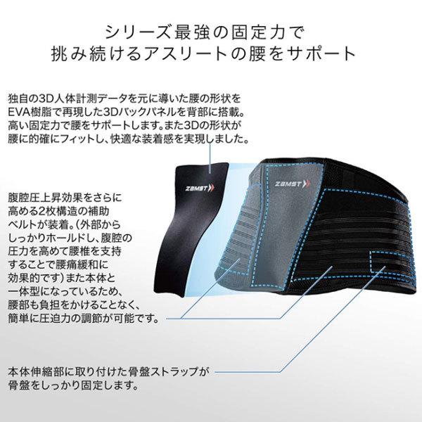 ザムスト 腰用サポーター ZW-7 ハードタイプ 固定力 AVT-3837 : 野球