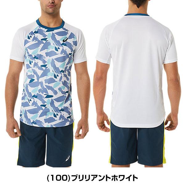 アシックス テニス ゲームシャツ ドライグラフィック半袖シャツ Tシャツ メンズ 大人 ウェア asics 2041A222｜bbtsp｜03