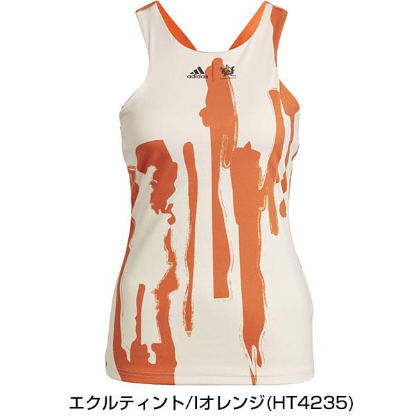 テニス タンクトップ レディース アディダス ノースリーブ 丸首 Yバック テニスウェア 吸汗速乾 吸湿 ストレッチ インナーブラ付き テベ・マググコラボ MLQ28 | adidas | 03
