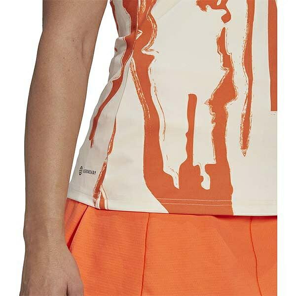 テニス タンクトップ レディース アディダス ノースリーブ 丸首 Yバック テニスウェア 吸汗速乾 吸湿 ストレッチ インナーブラ付き テベ・マググコラボ MLQ28 | adidas | 06