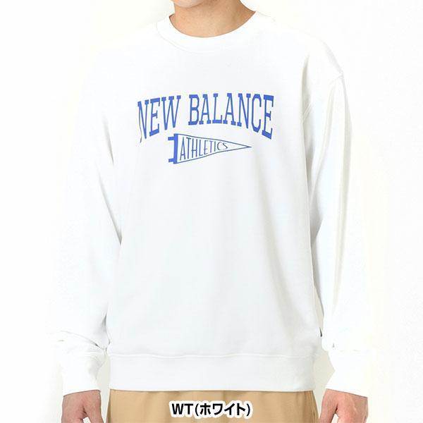 スウェット トレーナー 大人 ニューバランス New Balance ペナント クルーネックスウェット プリント プルオーバー 丸首 クルーネック 長袖 MT43950 | New Balance | 04