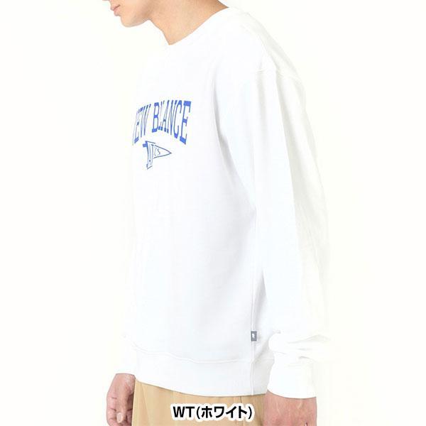 スウェット トレーナー 大人 ニューバランス New Balance ペナント クルーネックスウェット プリント プルオーバー 丸首 クルーネック 長袖 MT43950 | New Balance | 05