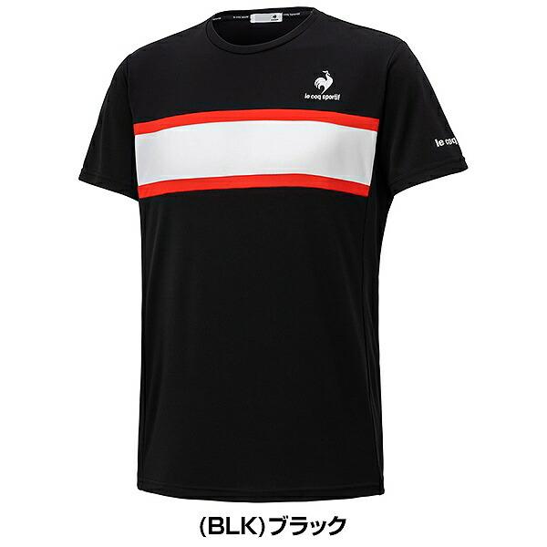 テニス ルコック JTA公認 ゲームシャツ メンズ テニスウェア Tシャツ 半袖 吸汗速乾 UVカット UPF50＋ スポーツウェア ルコックスポルティフ QTMTJA90｜bbtsp｜02