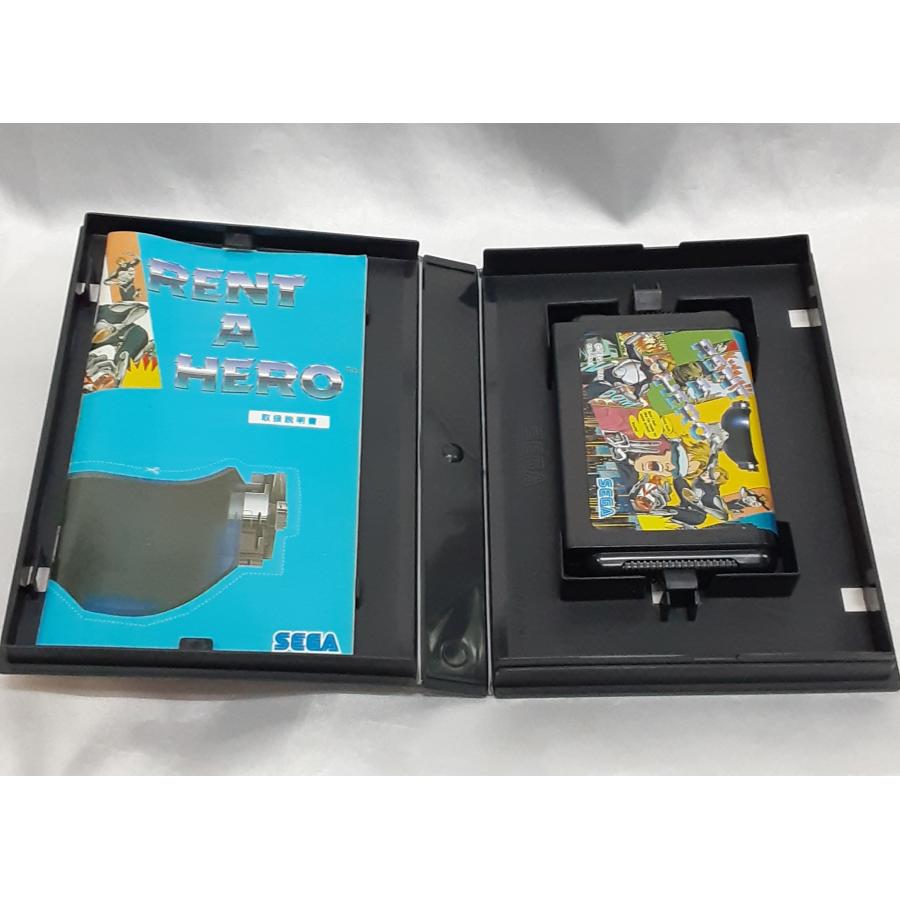レンタヒーロー RENT A HERO メガドライブ MEGA DRIVE MD セガ ゲームソフト 箱・説明書付き 動作確認済み |  | 02