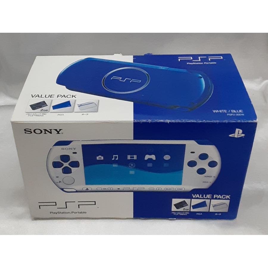 PSP 3000 本体 バリューパック ホワイト・ブルー プレイステーション・ポータブル PlayStation Portable ゲーム機 動作確認済み | 